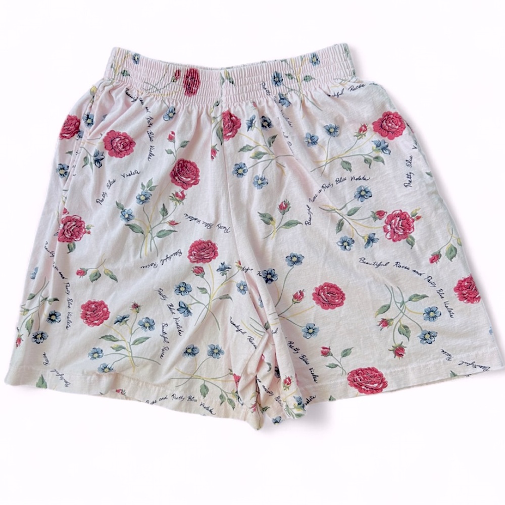 VINTAGE Y2K NEW LOOK 90s Romantic High Rise Lounge Shorts Cottage Coquette Sz M